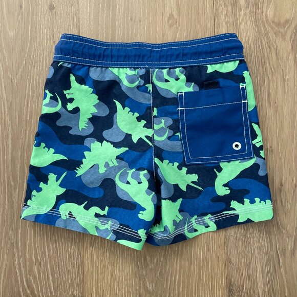 Gymboree Swim Suit Boys 2T Rash Guard Board Shorts 18-24 Dinosaur Blue Green - Picture 11 of 15